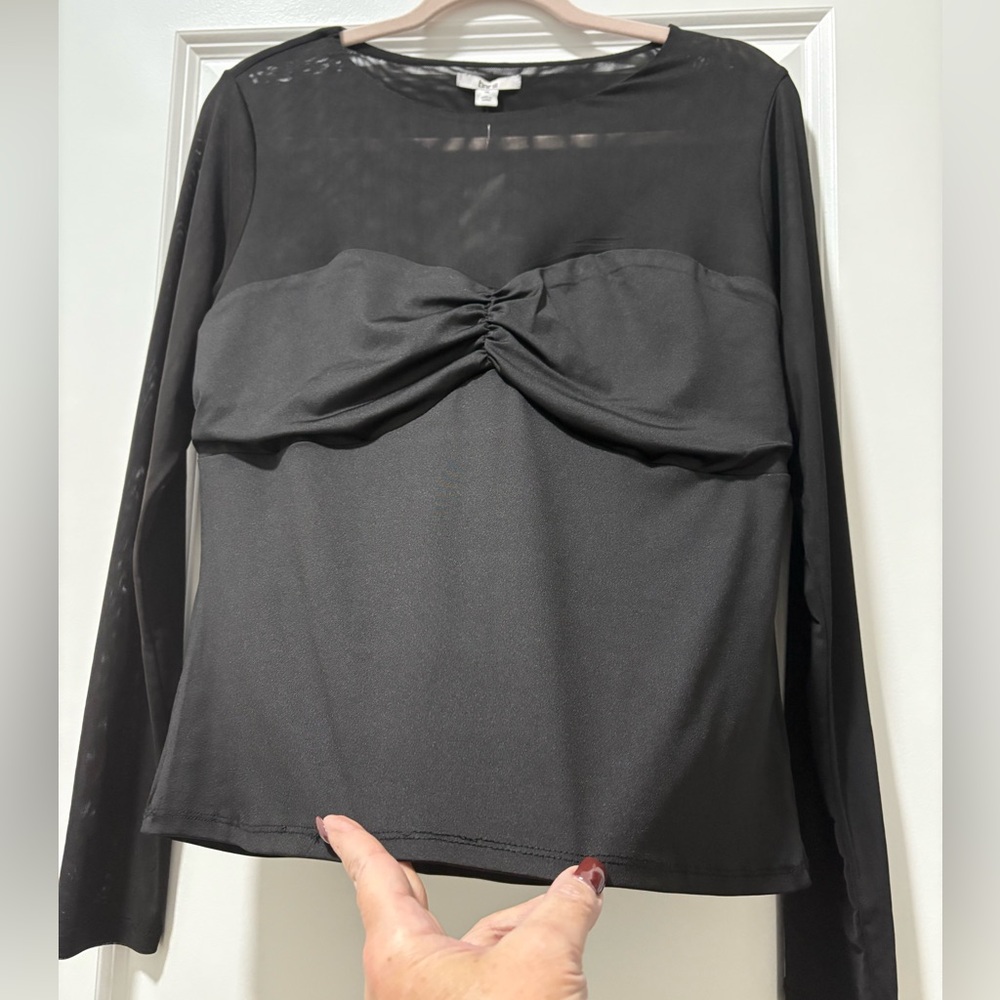 Bar III Sexy Black Top, NWT